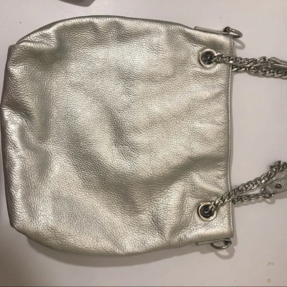Michael kors silver metallic bag